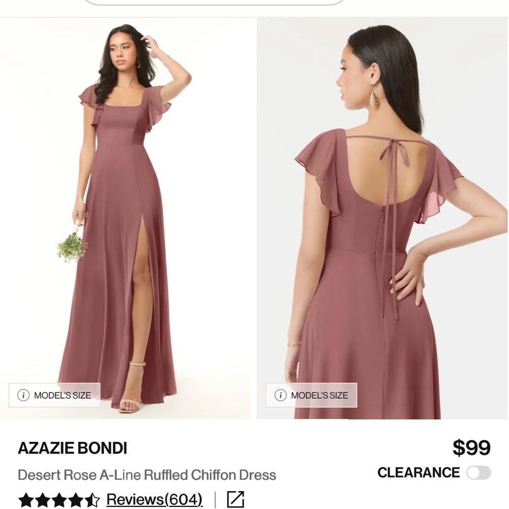 Azazie Bondi Maxi Dress in Desert Rose